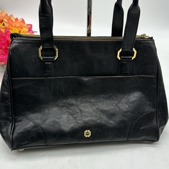 Monet Black Gold Large Satchel As Is Condition - Hole in lining BP6111 - Picture 8 of 14